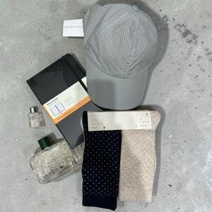 Gray Mesh Cap and Accessories Set for Men